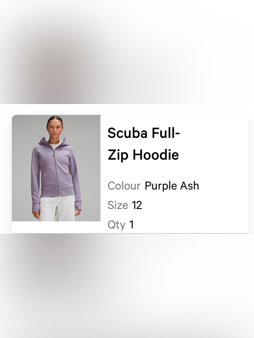 Lululemon Scuba Full-Zip Hoodie in Purple size 12